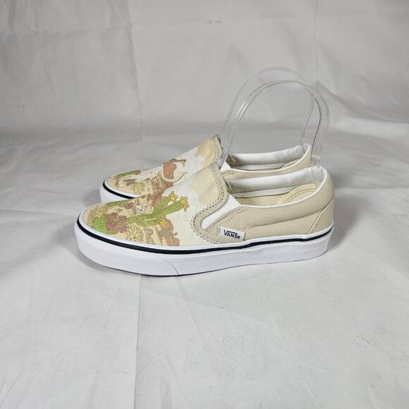 Vans Cream and Green Desert Sneakers with Slip-On Design Boy's size 3.5 Women 5 - Picture 3 of 8